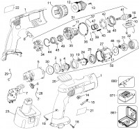 Dewalt DW998K2-GB Cordless Drill / Driver Spare Parts Type 3